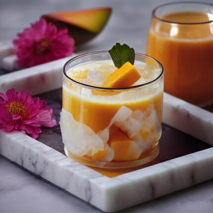 Un bicchiere di succo di frutta